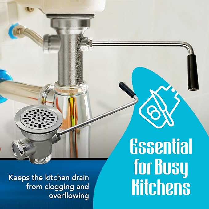 3.5-inch Sink Drain Waste Drain Valve with Twist Handle, Fits Commercial Sink Style Drains, Controls Sink Drain Stopper, Must-Have Sink Repair Kit - Reducer not included