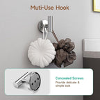 USHOWER Polished Chrome Bathroom Accessories Set, 18-Inch Towel Bar Set Wall Mounted, Durable SUS304 Stainless Steel Bathroom Hardware Set, 4-Piece