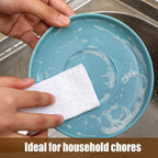 Hoolerry 40 Pcs White Scrub Pads Light Duty Scouring Non Woven Pad Non Scratch Abrasive Hand Multipurpose Scouring Sponge Multi Surface Scrubber Pads for Cleaning Polishing Home(4 x 6 Inch,White)