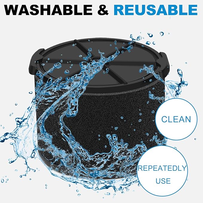 VF3500 Filter Replacement for Ridgid 4 Gallon Shop Vaccum, 26643 Fine Dust Filter for 3/4/4.5 Gallon Wet Dry Portable Vacuums, Replaces WD40700, WD30500-4 Pack