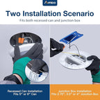 Amico 12 Pack 5/6 Inch LED Disk Lights, Dimmable Flush Mount Ceiling Disc Lights, 2700K/3000K/4000K/5000K/6000K Selectable, 12W Eqv 110W, 1050LM, Low Profile Surface Mount Ceiling Light, ETL&FCC