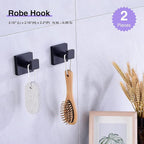 TRUSTMI Black Bathroom Hardware Set Contemporary 5-Pieces Wall Mounted Towel Bar Set, Stainless Steel Square Shaped Bathroom Hardware Accessories, Matte Black