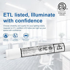 T8 LED Tube Light Bulbs 4 Foot 20W 40W Equivalent 5000K Daylight 2000LM, T8 T10 T12 Fluorescent Replacement, Dual-end Powered Ballast Bypass, Frosted Cover ETL Listed for Garage 16-Pack