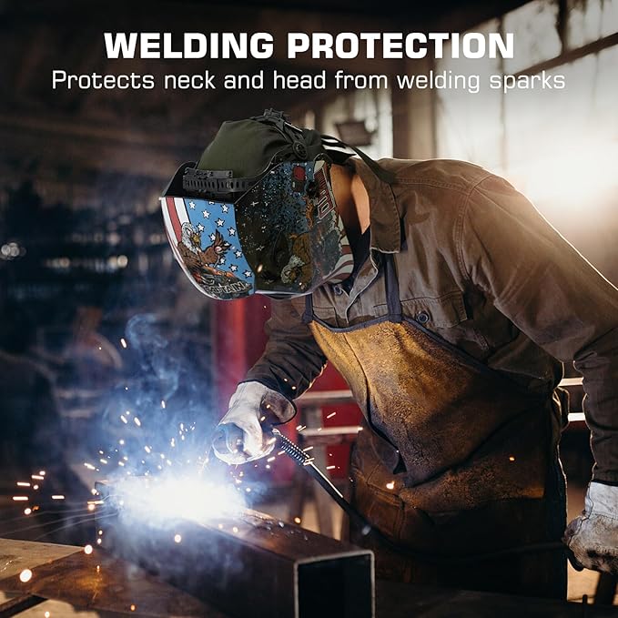 ARCCAPTAIN 2PC Welding Doo Rag, Welding Cap, Protective Welders Cap, Welding Hats for Men, Fireproof Cotton and Durable for Safety, Olive-green, M Size