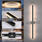 TODOLUZ 2-Pack 60-Inch LED Long Outdoor Wall Light Fixture, 42W IP65 Waterproof Exterior Linear Wall Mount Lighting, 5 Color Temperature Mode (3000K/3500K/4500K/5000K/6000K)
