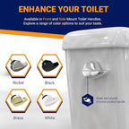 Toilet Handle Replacement (Chrome Polished, Side Mount)