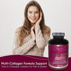 Collagen Gummies, Collagen Peptide Vitamin Gummies for Healthy Skin, Nails & Hair, Promotes Joint, Bone Health & Digestive Function, Dietary Supplement for Women & Men, 120 Gummies