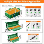 2 Pack of IP44 Outdoor Waterproof Box by Restmo, Weatherproof Extension Cord Cover, Safety Connection Seal for Outdoor Outlet, Electrical Plug, Holiday Decorations, LED Strip Light, Power Tool, Green