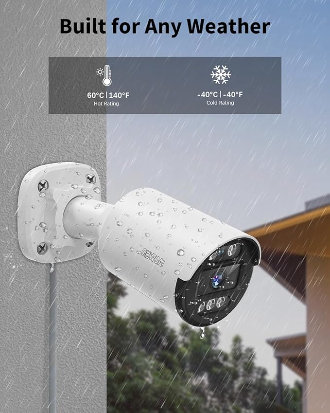 《122° Wide-Angle & All-in-One DVR》Outdoor Wired Security Camera System,CCTV Cameras Outside, Home Video Surveillance Systems