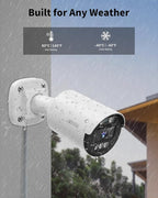 《80FT Night Vision & 122° Wide Angle》Outdoor Wired Security Camera System,CCTV Cameras Outside, Home Video Surveillance Systems, Surveillance DVR Kits