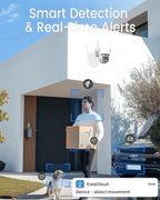 [Dual Lens 4MP+4MP & 10X Zoom] Security Camera System Outdoor Wireless with Auto Tracking, 4K Indoor Home Video Surveillance CCTV 10 CH with 1TB, 100ft Color Night Vision Weatherproof