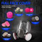 Full Face Gas Mask - Gas Masks Survival Nuclear and Chemical, Reusable Respirator Mask (6800+P-A-1)
