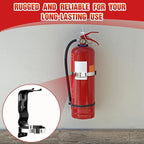 Therwen 2 Pack Fire Extinguisher Bracket 5 lb Wall Mount Stainless Steel Fire Extinguisher Holder for Home Truck Vehicle, Black