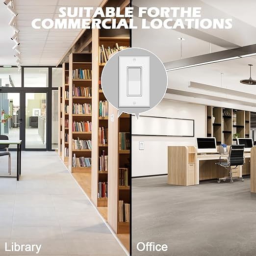 ThunderWay Single Pole Light Switch, Rocker Wall Light Switch, 15A 120/277V, Decorator On/Off Rocker Paddle Interrupter, UL Listed, White, 20 Pack