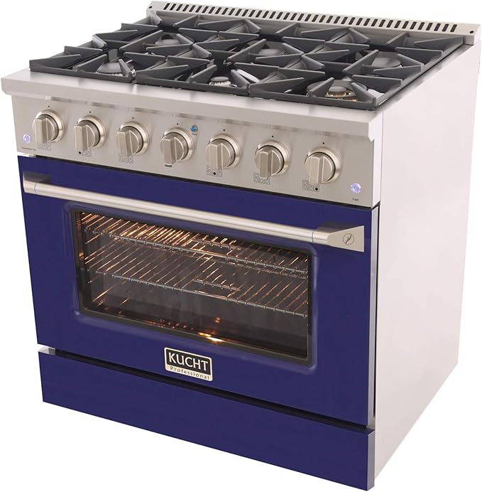 Kucht KNG361/LP-B Gas Range, Blue
