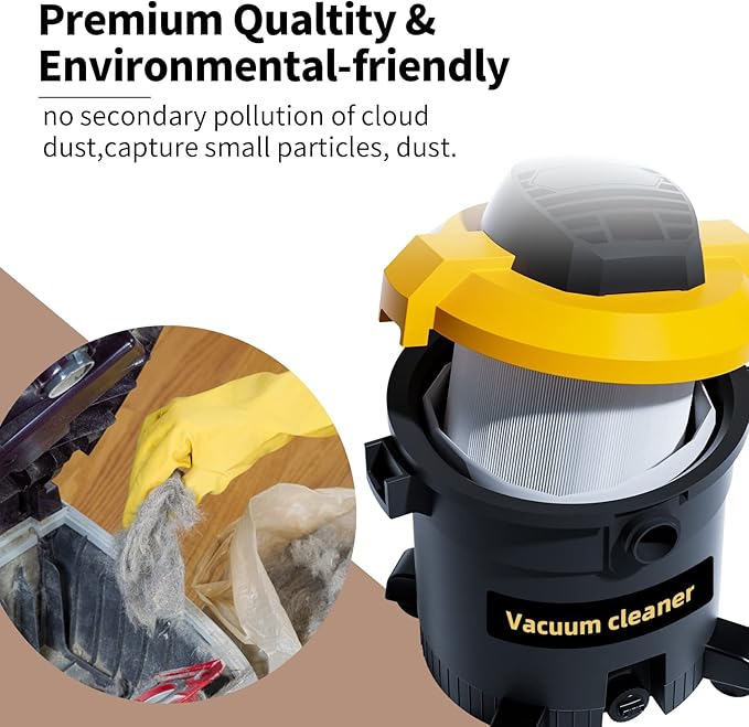 for Shop Vac Bags 5-8 Gallon, Type E 90661 9066133, Type H 90671 9067133; VF2004, VHBS VDBS High- Efficiency Disposable Vacuum Collection Filter Bags 5 Pack