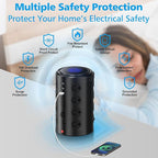 Power Strip Tower Surge Protector with 16 Outlets and 5 USB Ports (2 USB-C), 20FT Extension Cord with Multiple Outlets,Heavy Duty Charging Station,Home Office Dorm Room Essentials.No Wireless Charging