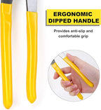 TOPLINE 4-piece Tongue and Groove Joint Pliers Set with Dipped Handles, Groove Joint Pliers Set Included 12-Inch, 10-Inch, 8-Inch and 6-Inch, Ideal for Basic Home Repair and General Applications