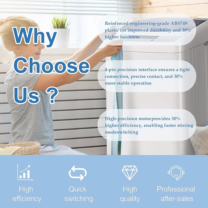 WH03X30517 GE Washer Shift Actuator - Washing Machine Compatible with GE and Hotpoint Models Replaces WH05X25036, AP7014559, PS16554752