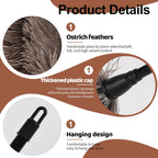 Ostrich Feather Duster-14.9 Inch Mini Natural Feathers Dusters with Plastic Handle Reusable Handheld for Cleaning Supplies Home Car Office(2pcs)