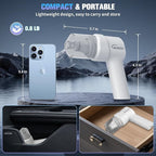 Handheld Mini Car Vacuum, 10000PA Cordless Portable Vacuum with 2000mAh Battery, 3 in 1 Small Vacuum Cleaner & Air Duster with Type-C Charging, Compact & Lightweight for Car, Home, Kitchen (White)