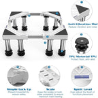 SEISSO Mini Fridge Stand Height 7"-8.2". Upgraded 8 Heavy Duty Feet Adjustable Washing Machine Stand, Load Capacity 992LB. Refrigerator Stand, Washer and Dryer Stand for Home Width 17.7"-25.6"