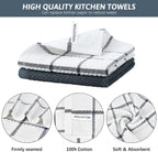 Nialnant 20 Pcs Kitchen Towels,100% Cotton Dish Cloths for Washing Dishes,Soft Dish Towels for Kitchen,Quick Drying Kitchen Cleaning Rags,12x12 Inches,Grey