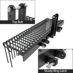 60 Inch 3 Point Tractor Rake, Pine Straw Needle Rake, Durable Powder Coated Steel Spring Landscape Rakes Fit for Cat0,Cat1,Black