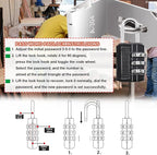 4 Inch Door Locks Hasp Latch 90 Degree 2 Pack,304 Stainless Steel Safety Padlock Clasp Hasp Lock Latch with Combo Lock & Padlock,Heavy Duty Gate Latch Lock with Screws