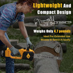 12 Inch Cordless Chainsaw Compatible With Dewalt 20V MAX Batteries with Replacement Chain, Battery Powered Chainsaw for Wood Cutting|Tree Trimming|Camping (Battery & Charger Included)