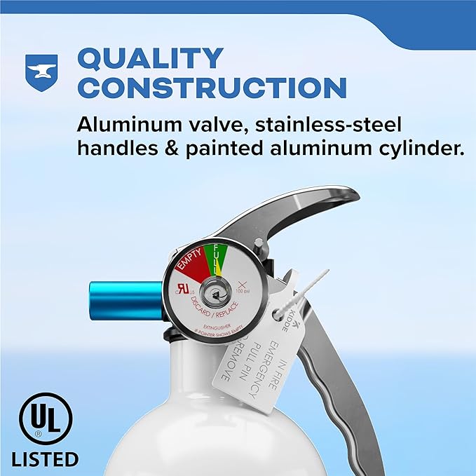 Kidde Mariner 5 Fire Extinguisher for Boats, Single-Use 5BC