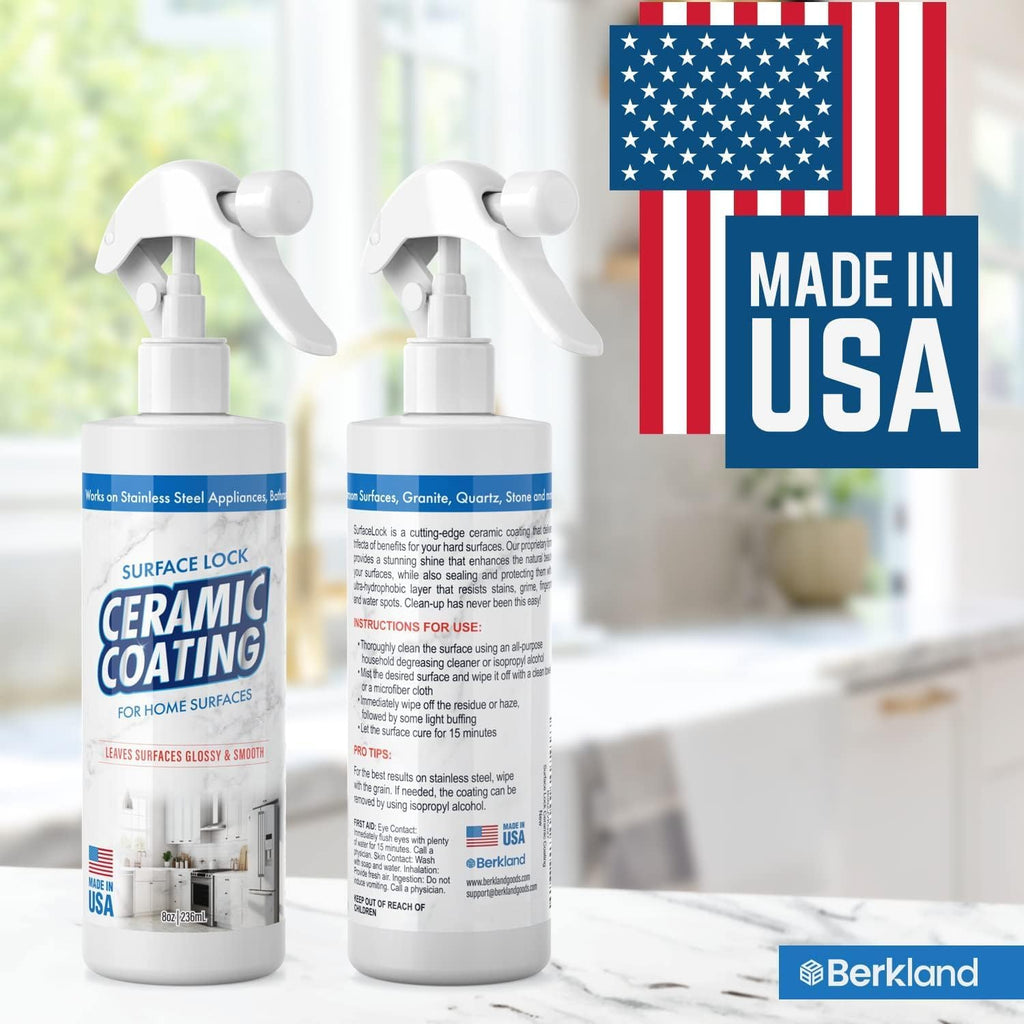 2-Pack Home Ceramic Coating for Stainless Steel, Glass and Countertops - Seal, Protect & Shine for the Kitchen & Bathroom - Fights Fingerprints, Grime and Stains in Your Life - 16 oz - Proof It Works