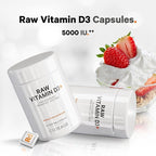 Codeage Raw Vitamin D3+ High Potency 5000 IU Supplement From Saccharomyces Cerevisiae - Raw Vitamin Enhanced with Omega-9, Probiotics, Digestive Enzymes, Fruits & Greens - 2-Month Supply - 60 Capsules