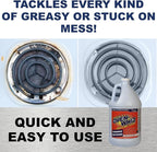 4 x 1 Gallon (512 Oz.) Oven-Whiz Oven & Grill Cleaner by FryOilSaver Co., Tough Stain Buildup, Grease & Food Burnt Eliminator for BBQ Grill, Ovens, Stainless Steel for Home Kitchen, Restaurant & Diner