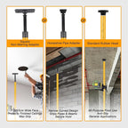 Telescoping Laser Level Pole with Tripod, 13.8Ft./4.2M with 1/4-Inch by 20-Inch Laser Mount for Rotary and Line Laser Level, 5/8"-11 Adapter Nut Included