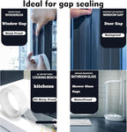 Transparent Window Weather Sealing Tape 3 Inch x 33 FT Weather Stripping Residue-Free Clear Window Insulation Tape for Doors Windows and Shower Glass Gaps (3 in * 33 FT)