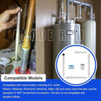 44 Inch Flexible Magnesium Water Heater Anode Rod 3/4" NPT Thread Replacement for AO Smith, Rheem, Reliance, Richmond, Kenmore, GE & State Includes 1-1/16" Hex Socket Tool & Teflon Tape