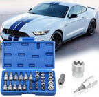 Drive Male Female Torx Star Bit Socket E-Socket Set Handheld Tool - 34 Pcs, Star Socket Set For Hand Use Work On Cars, Trucks, Machinery, and Other Jobs With Storage Case, Blue