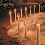 E12 Flickering Flame Light Bulbs, 25-Pack Faux Flame Light Bulbs for Outdoor Use, Energy-Efficient Fire Light Bulb, Flickering Night Lights for Halloween, Christmas, and Home Decor, UL Listed