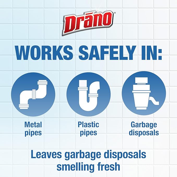 Drano Dual-Force Foamer Drain Clog Remover and Cleaner for Shower or Sink Drains, Unclogs and Removes Sources of Odor, 17 Fl Oz