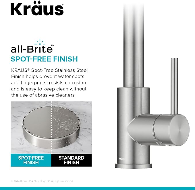 KRAUS Bolden Motion Sensor Single Handle Pull Down Touchless Kitchen Faucet in Spot-Free Stainless Steel, KSF-1616SFS