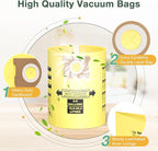 15PCS 5-8 Gallon Wet Dry Vacuum Filter Bags Replacement For Shop Vac Bags, Replace Part Type H #90671 9067100 9067133, Type E #90661 9066100 9066133, VF2004, VHBS VDBS（Yellow）