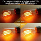 LUXON 8-Pack Edison Bulbs,Antique Vintage Style,Incandescent Light Bulb,Dimmable,Amber Warm 60W E26 Base for Wall Sconce Chandelier Retro Fixture
