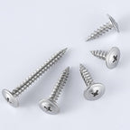 (100 pcs)#8×2" Phillips Truss Head Wood Screws Stainless Steel 410 Quick Metal Self Tapping