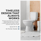 Qualihome White Toilet Tank Flush Lever Handle, Universal Front Mount with Nut Lock, Fits Most Toilets