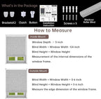 ALLBRIGHT 100% Blackout Roller Blinds Woven Shades with Striped Jacquard, Cordless Window Shades, UV Protection Fabric, Easy-Install for Indoor Home & Office, Grey, 20" W x 72" H