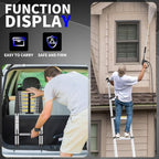JADDUO Telescoping Ladder,22.9 FT Extension Ladder,Aluminum Lightweight Telescopic Ladder with 2 Triangle Stabilizers