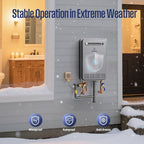 Westinghouse Tankless Water Heater Propane Outdoor Installation Max 5.1 GPM 120,000 BTU, Temp Self Modulating Non Condensing High Efficiency Water Heater for House or Commercial, APOLO Performance