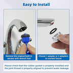 iFealClear 11 PCS Brass Faucet Adapter Kit, Kitchen Sink Aerator Adapters Fit Faucet with Removable Aerators, Male Female Thread Sink Faucet Adapter for Bathroom, Kitchen, Outdoor Garden Faucet, Rvs