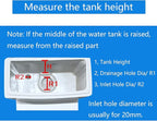 T Tulead Toilet Push Button Valve Dual Flush Fill Valve, Flush Valve Height 8.26"(Include Black Washer), for Drainage Hole 65-70mm/2.56"-2.75"